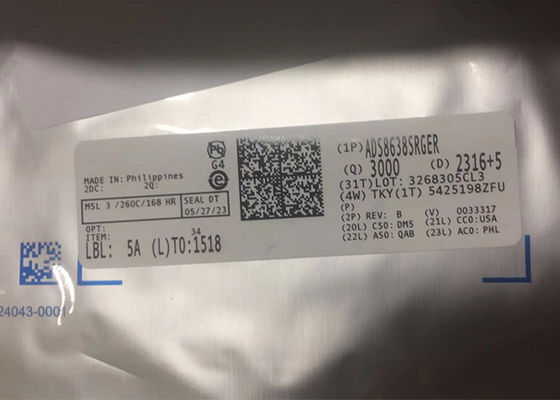 8-채널 ADS8638SRGER 12-비트 SAR 아날로그 디지털 변환기 24-VQFN IC 칩