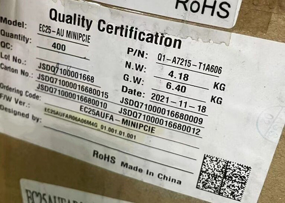 무선 통신 모듈 EC25AUFA-MINIPCIE 저전력 50Mbps 미니 PCIe LTE Cat 4 모듈