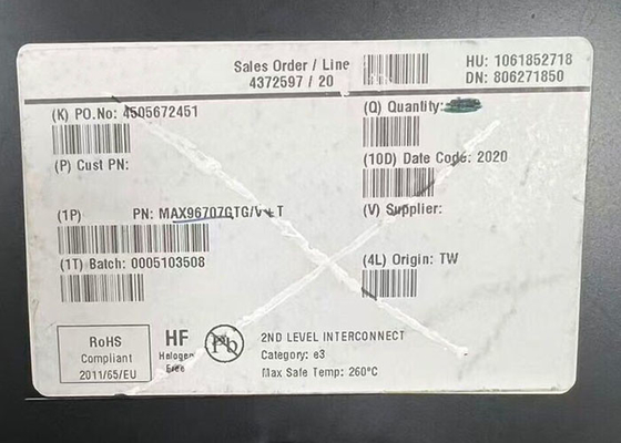 MAX96707GTG 융합 회로 칩 14비트 GMSL 시리즈라이저 코아엑스/STP 케이블 드라이브