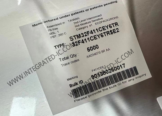 마이크로 컨트롤러 MCU STM32F411CEY6TR 32비트 단일 코어 마이크로 컨트롤러 IC UFBGA49