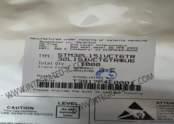 STM32L151VCT6 마이크로 컨트롤러 MCU 32MHz 32비트 단일 코어 마이크로 컨트롤러 IC LQFP-100
