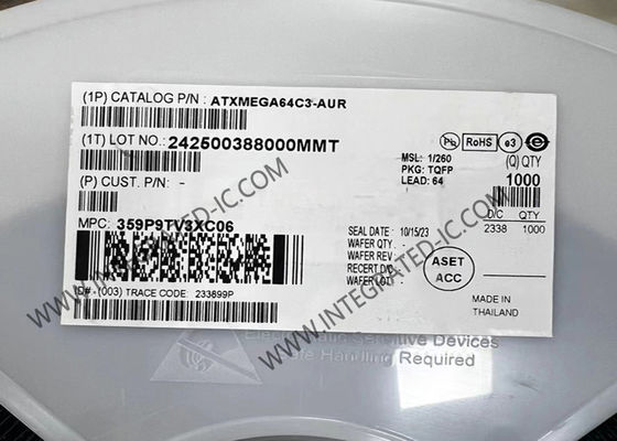 ATXMEGA64C3-AUR 마이크로 컨트롤러 MCU 8비트 32MHz 마이크로 컨트롤러 TQFP-64 패키지
