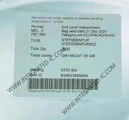 STEF05BWPUR 융합 회로 칩 5V 라인 DFN-10 패키지용 통합 전자 퓨즈