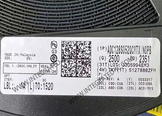 ADC128S052QCMTX 통합 회로 칩 12비트 아날로그에서 디지털 변환기 TSSOP-16