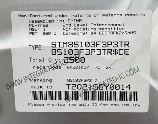 STM8S103F3P3TR 마이크로컨트롤러 MCU 16MHz 8비트 마이크로컨트롤러 IC TSSOP-20 임베디드 MCU