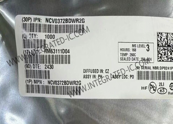 NCV0372BDWR2G 통합 회로 칩 듀얼 채널 0V ~ 14V 1.4MHz 운영 증폭기