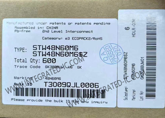 STW48N60M6 통합 회로 칩 N 채널 600V 39A 전력 MOSFET 트랜지스터