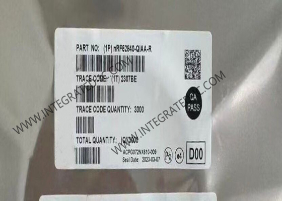 NRF52840-QIAA BT IC 2.4GHz 멀티 프로토콜 BT 5.4 SoC AQFN73 시스템 칩