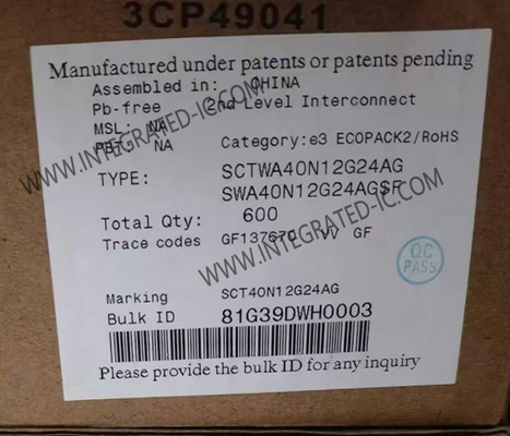 SCTWA40N12G24AG 통합 회로 칩 1200V 실리콘 탄화탄소 전력 MOSFET 트랜지스터