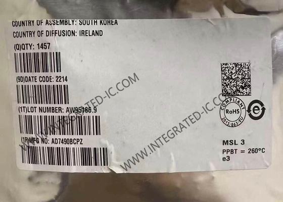 AD7490BCPZ 융합 회로 칩 16 채널 1MSPS 12 비트 아날로그-디지털 변환기