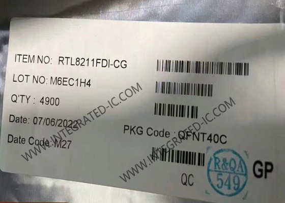 RTL8211FDI-CG 이더넷 IC 고도로 통합된 10/100/1000M 이더넷 트랜시버
