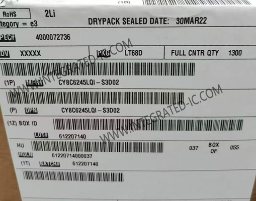 CY8C6245LQI-S3D02 마이크로 컨트롤러 MCU PSOCTM 6 마이크로 컨트롤러 32비트 듀얼 코어 MCU