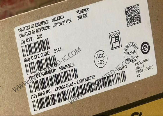 LT6654AHS6-2.5 융합 회로 칩 정밀 폭 공급 고 출력 드라이브 낮은 소음 참조