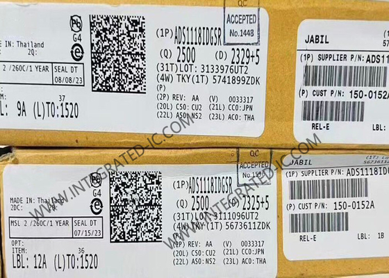 통합 회로 칩 ADS1118IDGSR 저전력 16비트 아날로그에서 디지털 변환기