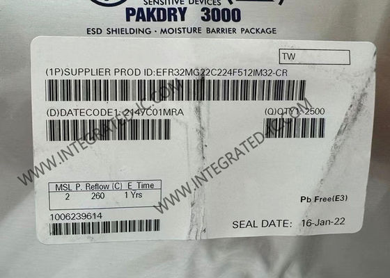 무선 통신 모듈 EFR32MG22C224F512IM32-C 106.7dBm RF 트랜시버 IC 32-VFQFN