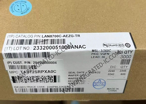 LAN8700C-AEZG 이더넷 IC 10/100 Base-T/TX 이더넷 물리 계층 트랜시버