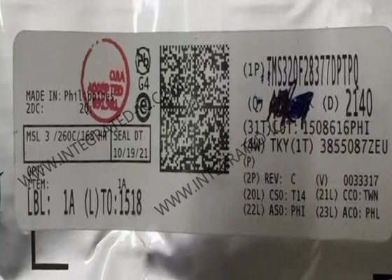 마이크로 컨트롤러 MCU TMS320F28377DPTPQ 자동차 마이크로 컨트롤러 IC 32비트 듀얼 코어 200MHz 1MB 플래시