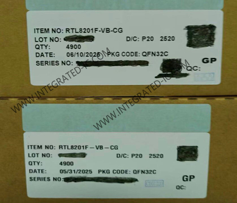 RTL8201F-VB-CG 이더넷 IC 단일 칩 단일 포트 10/100Mbps 이더넷 PHY Ceiver 자동 Mdix