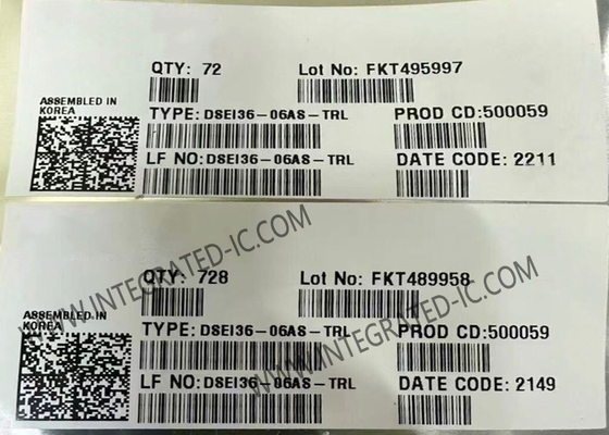 DSEI36-06AS-TRL 통합 회로 칩 수정 디오드 600V 빠른 회복 에피타시얼 디오드