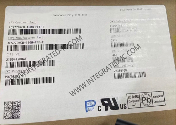 센서 IC ACS770KCB-150B-PFF-T 150A 열 증강 전류 센서 IC