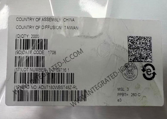 ADV7180WBST48Z 통합 회로 칩 10비트 SDTV 비디오 디코더 LQFP48 IC 칩