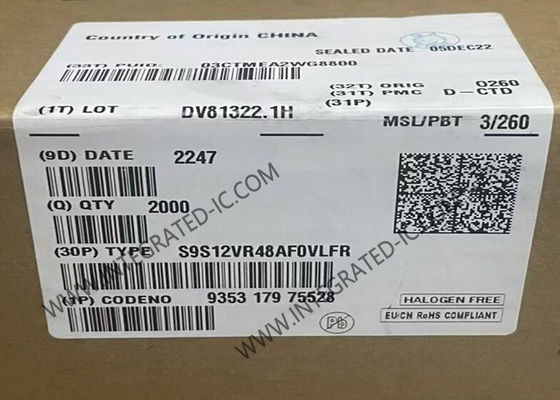 S9S12VR48AF0VLFR 마이크로컨트롤러 MCU 16비트 25MHz S12 마그니V 마이크로컨트롤러 IC 48-LQFP