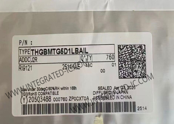 집적 회로 칩 THGBMTG5D1LBAIL 400MB/s 메모리용 IC 153-WFBGA 패키지