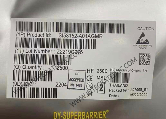 SI53152-A01AGMR 통합 회로 칩 스프레드 스펙트럼 내성 PCIe 클럭 버퍼