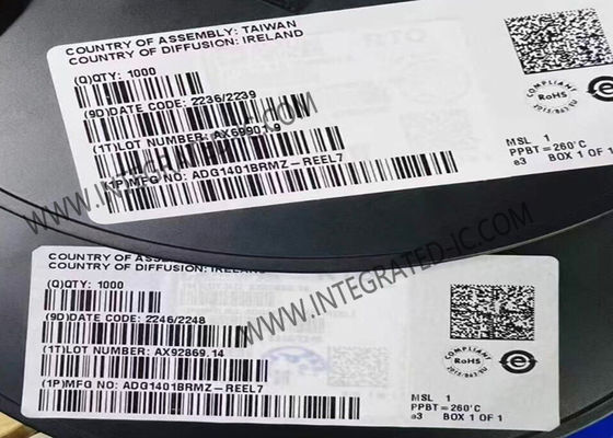 ADG1401BRMZ 집적 회로 칩 1Ω 온 저항 iCMOS SPST 스위치