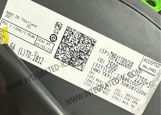 TMP411BDGKR 센서 IC 원격 및 로컬 온도 센서, N-팩터 및 직렬 저항 보정 포함