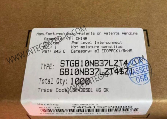 STGB10NB37LZT4 통합 회로 칩 10A 410V 내부 클램프 IGBT 트랜지스터 TO-263-3