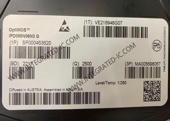 IPD088N06N3G 통합 회로 칩 60V 50A N 채널 단일 MOSFET 트랜지스터 TO-252-3