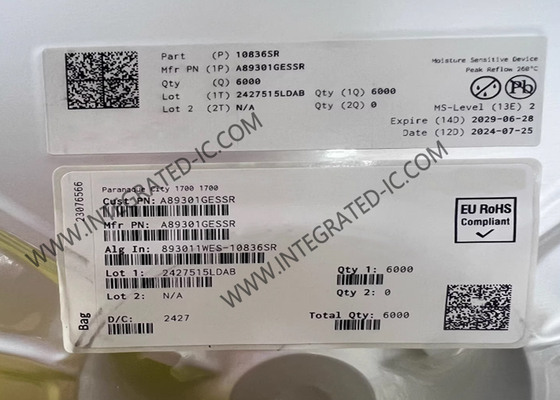 A89301GESSR 통합 회로 칩 BLDC 모터 드라이버 50V 저소음 FOC 모터 컨트롤러
