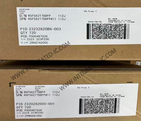 R5F562T7DDFP 마이크로컨트롤러 MCU 32비트 100MHz RX62T 마이크로컨트롤러 100-LFQFP