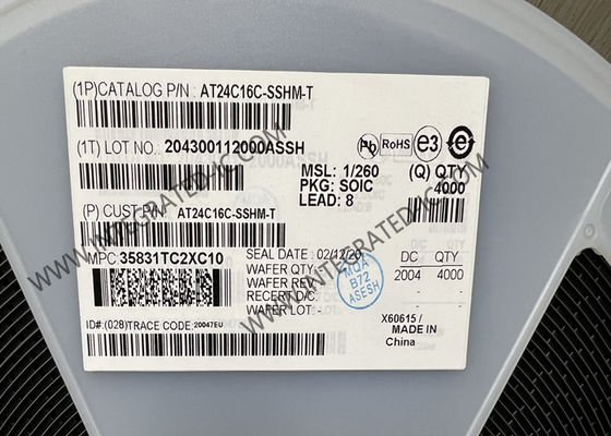 AT24C16C-SSHM-T 메모리 IC 칩 16Kbit 1MHz I²C 직렬 EEPROM 메모리 8-SOIC