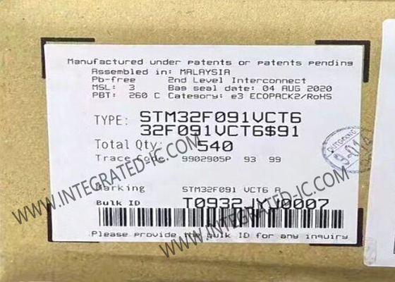 STM32F091VCT6 마이크로컨트롤러 MCU 32비트 48MHz ARM 코르텍스-M0 임베디드 MCU