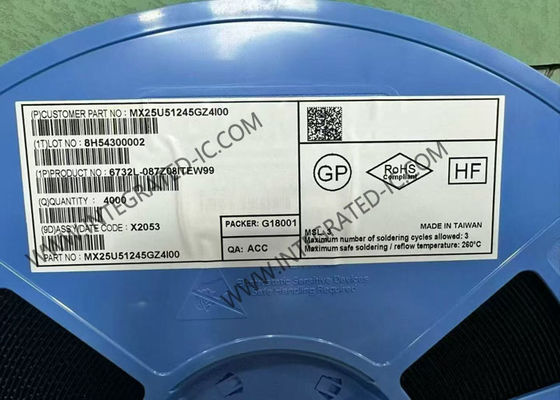 MX25U51245GZ4I00 메모리 IC 칩 512Mbit 시리얼 NOR 플래시 메모리 칩 WDFN8