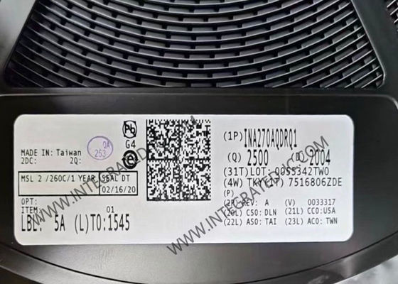 INA270AQDRQ1 전류 감각 증폭기 통합 회로 칩 130 kHz 대역폭 및 광범위한 공통 모드 범위 -16V에서 +80V SOIC8 패키지