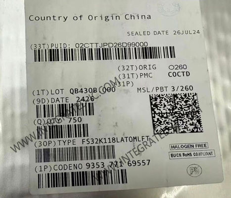 FS32K118LAT0MLFT 마이크로 컨트롤러 MCU 단일 코어 ARM Cortex®-M0+ S32K 마이크로 컨트롤러