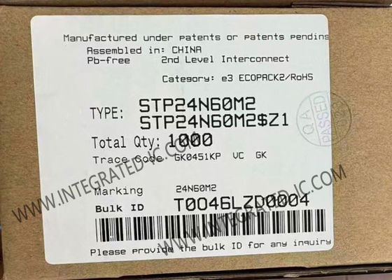 STP24N60M2 통합 회로 칩 600V MDmesh M2 전력 MOSFET 트랜지스터 TO-220-3