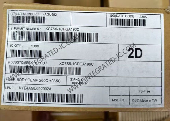 XC7S6-1CPGA196C 스파르탄-7 FPGA, 196-CSPBGA 6000 논리 요소 및 고성능 애플리케이션을 위한 100 I/O