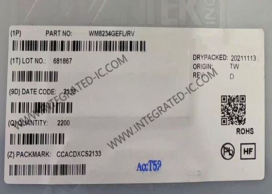 WM8234GEFL/RV 집적 회로 칩 16비트 아날로그 프론트 엔드 디지타이저 IC 6 채널 AFE
