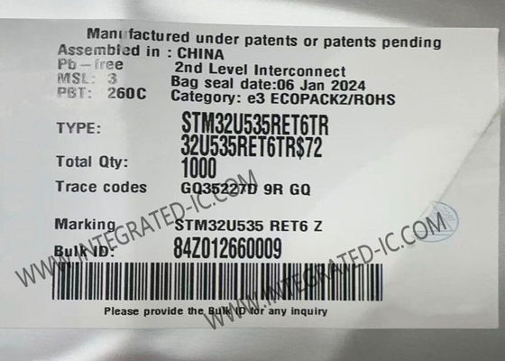 STM32U535RET6 마이크로컨트롤러 MCU FPU 팔 코르텍스-M33 MCU TrustZone