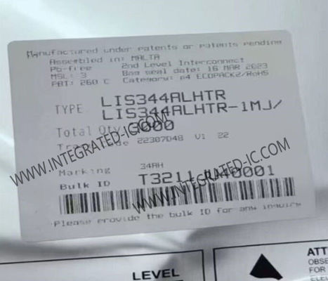 LIS344ALHTR 저전력 3축 선형 정전 용량 가속도 센서 IC, 아날로그 출력 포함