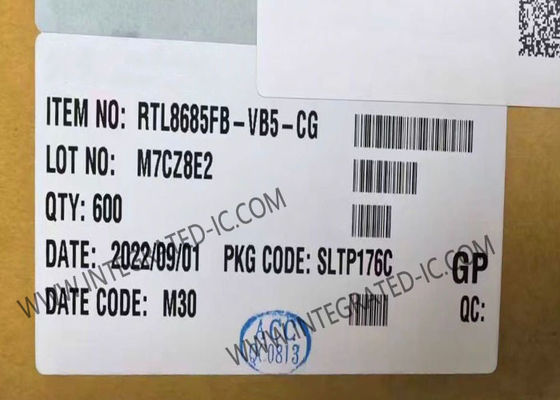 RTL8685FB-VB5-CG 5포트 기가비트 이더넷 IC, 128KB 패킷 버퍼 및 LQFP-128 패키지, 산업 자동화용