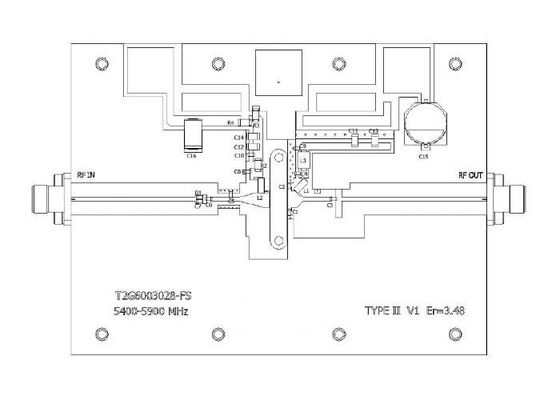 T2G6003028-FS-EVB2 Embedded Solutions Evaluation Board For T2G6003028-FS GaN RF Power Transistor