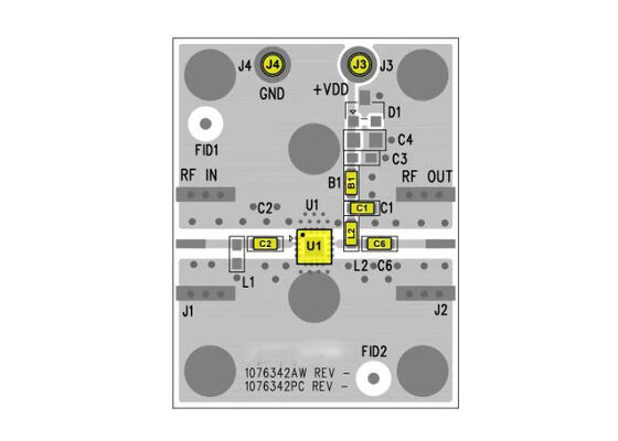 TQP3M9019-PCB-RF Embedded Solutions 50MHz To 4GHz High Linearity LNA Gain Block Evaluation Board