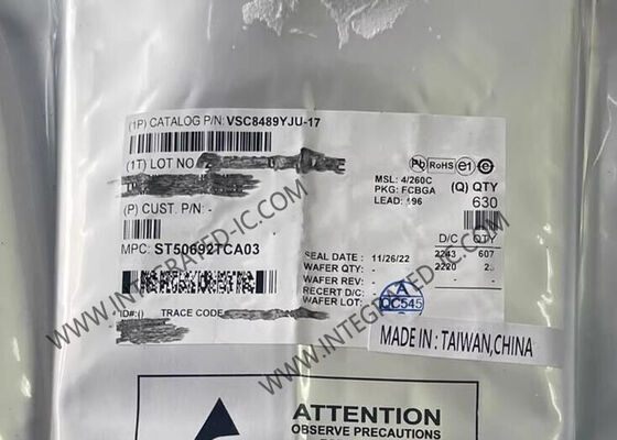 이더넷 IC VSC8489YJU-17 듀얼 채널 SerDes PHY 이더넷 트랜시버 FCCSP-196