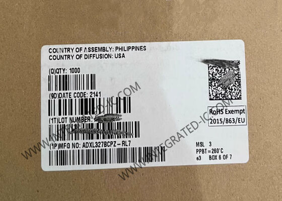 ADXL327BCPZ 집적 회로 칩 저전력 3축 가속도계, 신호 조정 전압 출력 및 ±2 g 가속도 범위