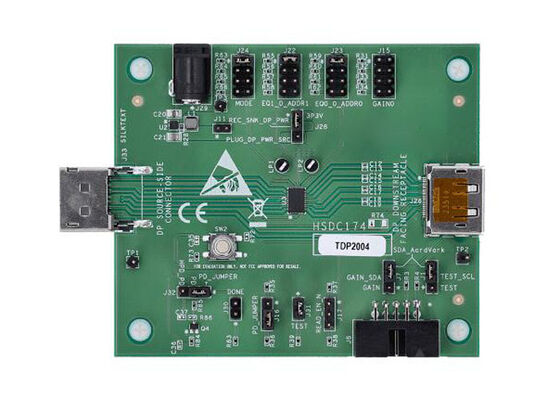 TDP2004EVM 임베디드 솔루션 TDP2004 4채널 DisplayPort 2.1 리드라이버 평가 모듈